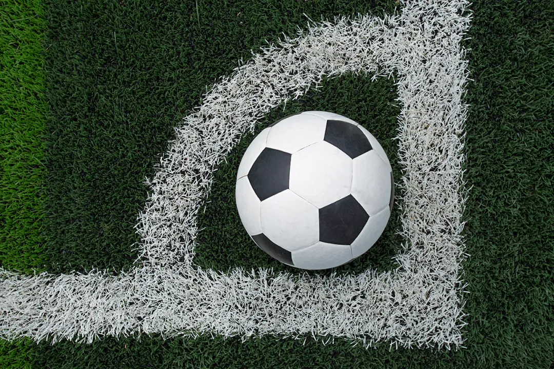 soccer ball on soccer field Soccer ball on field